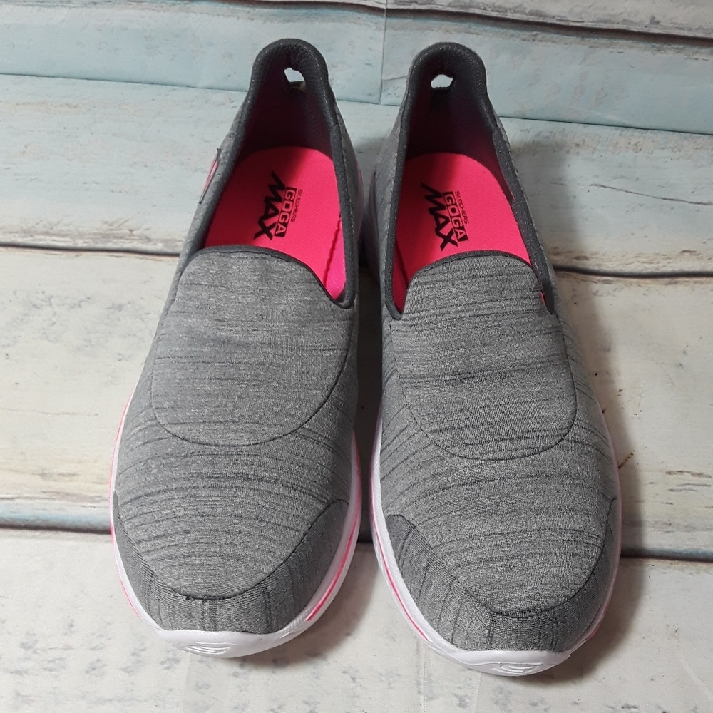 Skechers Goga Max Women's Gray Athletic Shoe 3 M - Picture 6 of 8